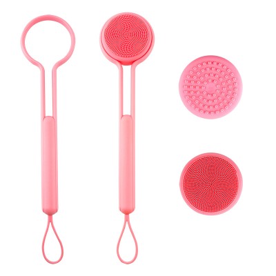 2020 IPX7  Waterproof Soft Silicone body Cleaning Electric Bath Body Brush Long handle multifunction skin care bath brush